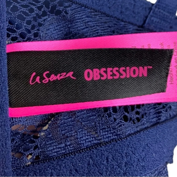 La Senza Women’s Obsession Bra Size 32 DD Blue Front Closure Adjustable  (USED) - Picture 3 of 8